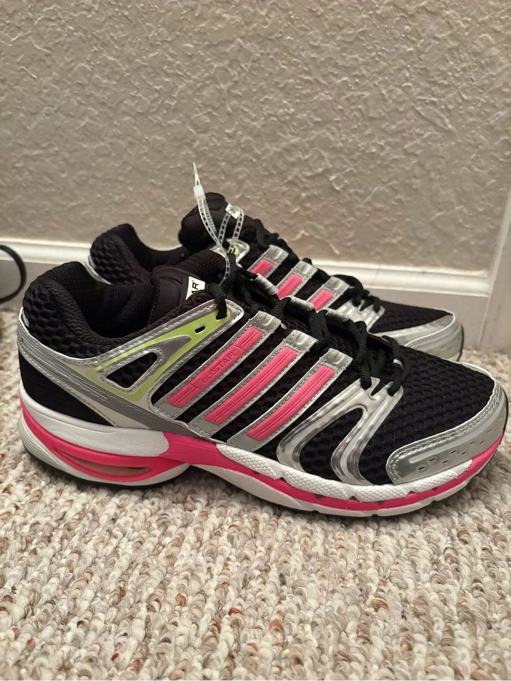 Adidas Adistar Control 5 Core Black Lucid Pink Silver Metallic ‼️Size 10M‼️